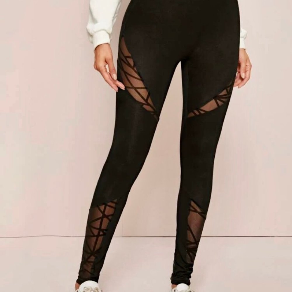 Geo Mesh Insert Leggings